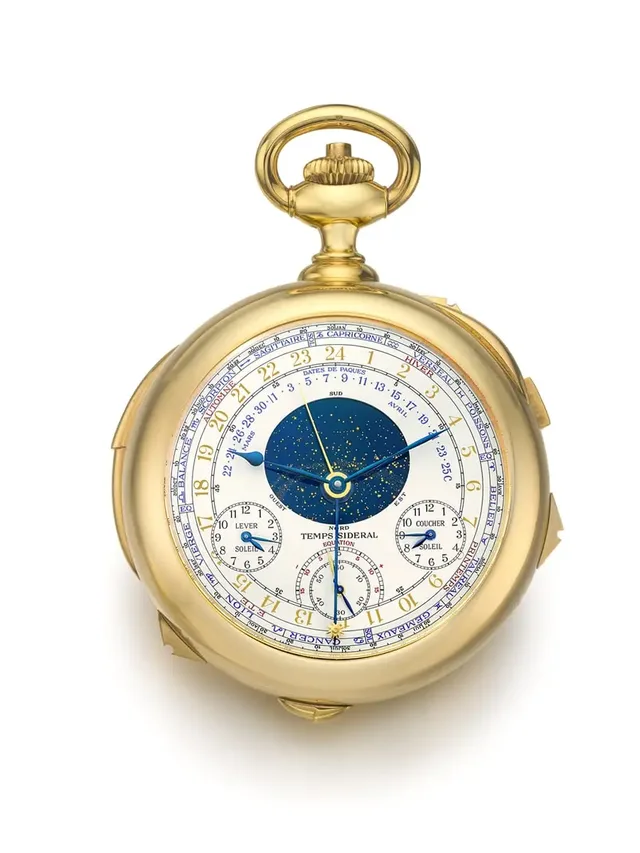 Die Rückseite der Patek Philippe Calibre 89 bietet Platz für astronomische Anzeigen (Bild: Sotheby's Geneva)