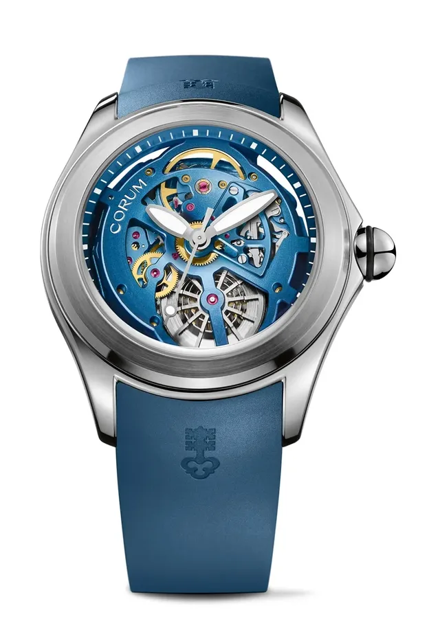 Corum Bubble Squelette blau