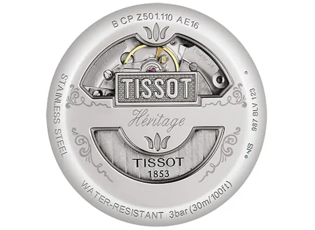 Im Inneren der Tissot Heritage 1948 arbeitet ein automatisches Chronographenwerk auf Basis des ETA-Kalibers 2894-A2 .