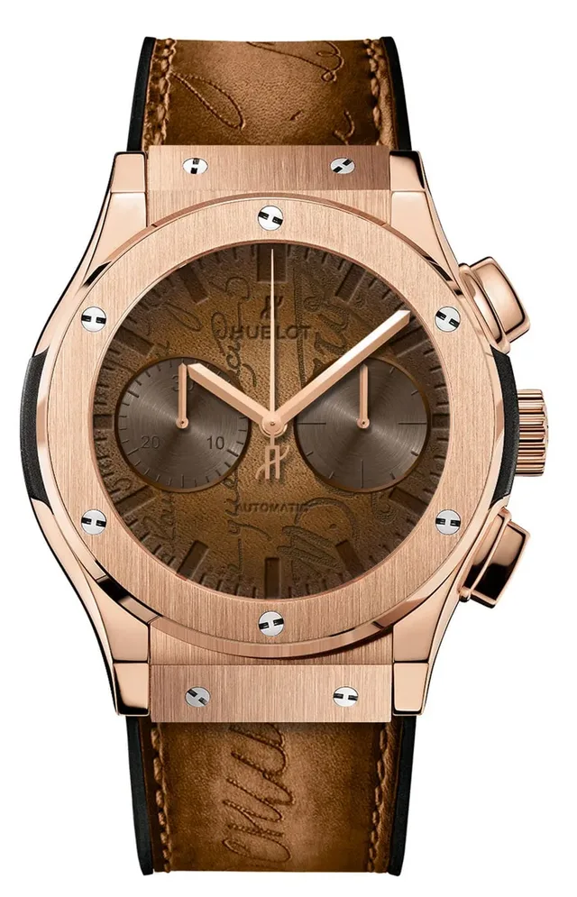 Hublot: Classic Fusion Chronograph Berluti in King Gold