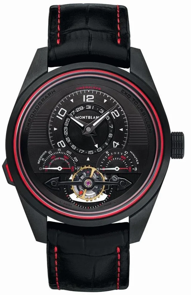 Montblanc: Timewalker Exotourbillon Minute Chronograph Limited Edition 100 in Schwarz