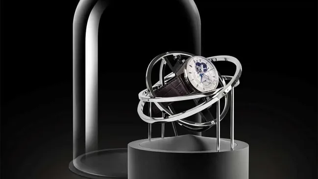 Der Uhrenbeweger Planet double axis Silver von Bernard Favre