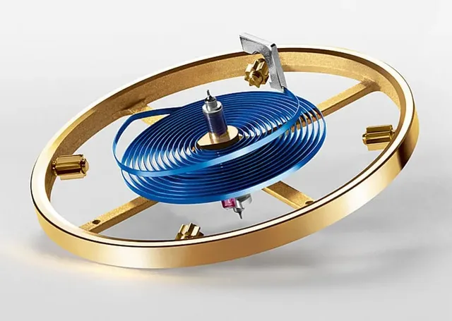 Monometallische Unruh mit Parachrom-Spirale von Rolex