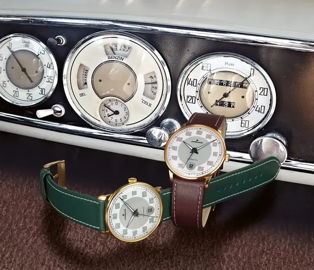 Junghans: Meister Driver Automatic in Dunkelgrün und Braun