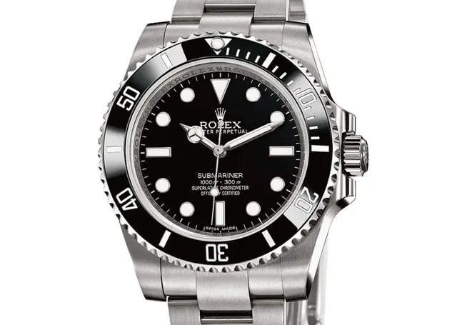 Die Krone der Rolex Oyster Perpetual Submariner ist verschraubt.