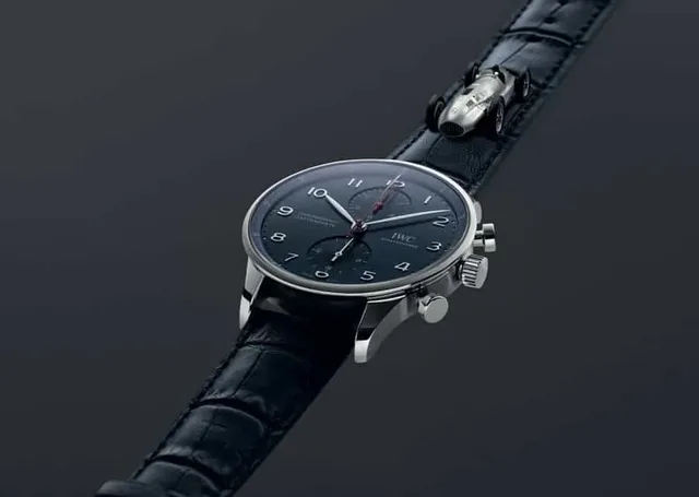 1939: IWC Portugieser Chronograph Rattrapante „Boutique Munich“ und Mercedes-Benz 3-l-Formelrennwagen, Baureihe W 154, 1938–1939