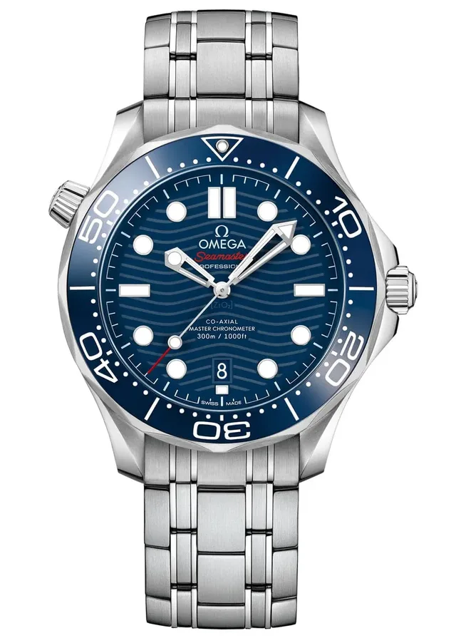 Omega: Seamaster Diver 300M in Edelstahl mit blauem Zifferblatt
