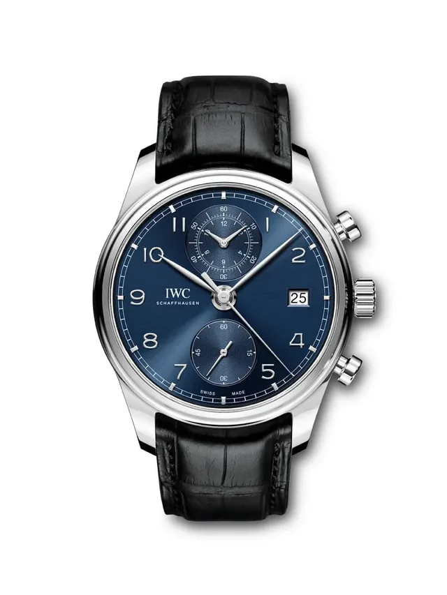 IWC: Portugieser Chronograph Classic mit blauem Zifferblatt