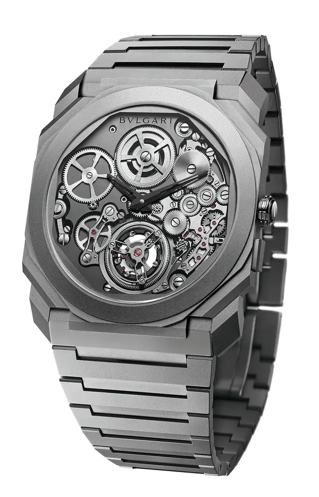 Weltrekord: Die Bulgari Octo Finissimo Tourbillon Automatzic ist nicht nur das flachste Tourbillon, sondern auch die flachste Automatikuhr der Welt