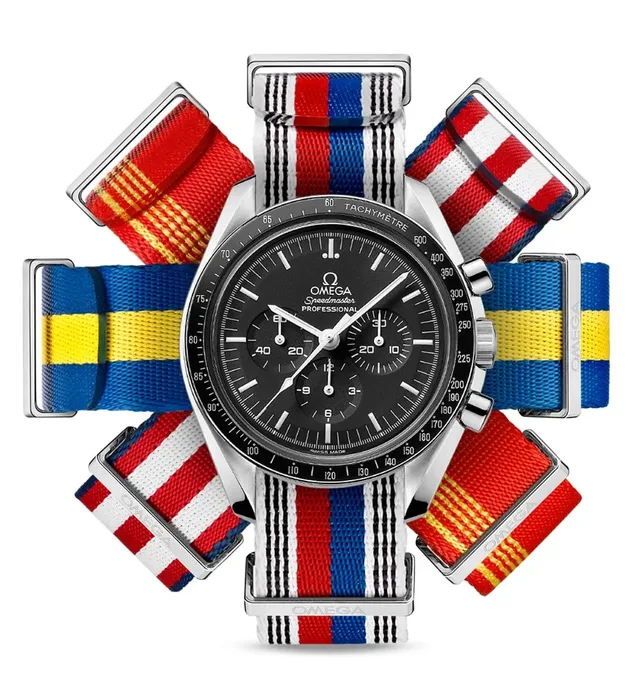 Omega bietet nun NATO-Armbänder in Flaggenfarben an.