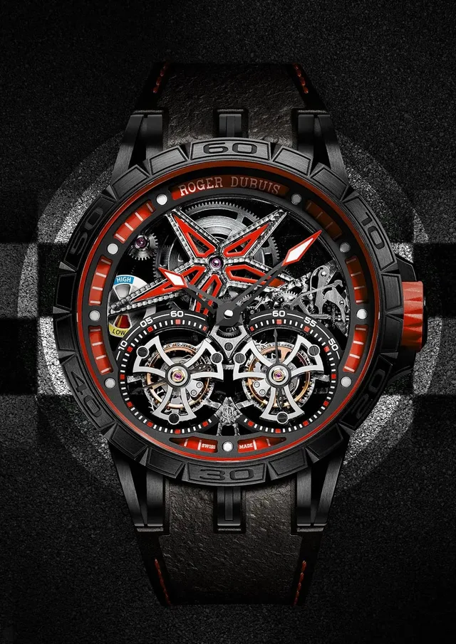 Roger Dubuis: Excalibur Spider Pirelli Fliegendes Doppeltourbillon