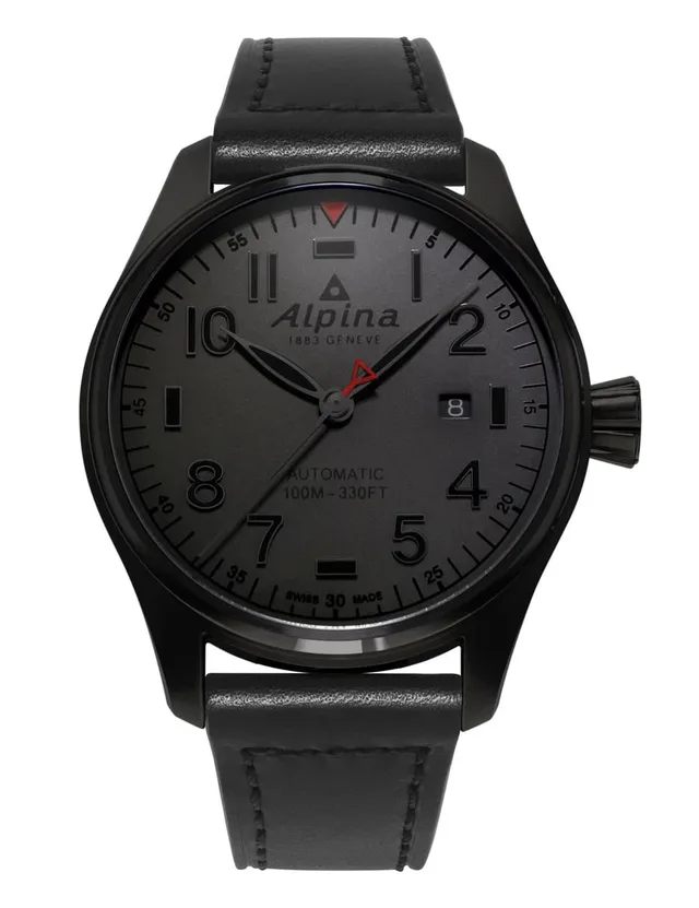 Alpina Startimer Pilot Automatic Shadow Line mit dunkelgrauem Zifferblatt