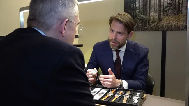 Rüdiger Bucher im Gespräch mit Oris-Co-CEO Rolf Studer