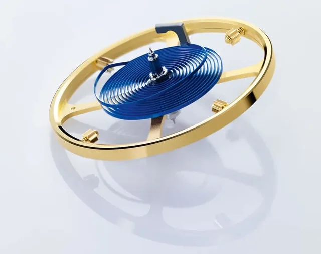 Masseschrauben an einer Unruh