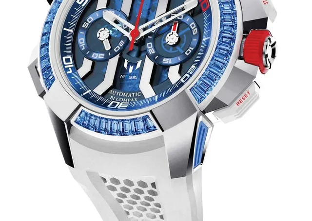 Jacob & Co: Jacob & Co. Epic X Chrono Messi "Only Watch 2019" Special Edition | Gehäuse: Titan und Weißgold | Größe: 47 mm | Kaliber: Jacob&Co JCAA05, Automatik | Schätzwert: 63.000 bis 90.000 Euro | Erlöls: 75.000 Schweizer Franken