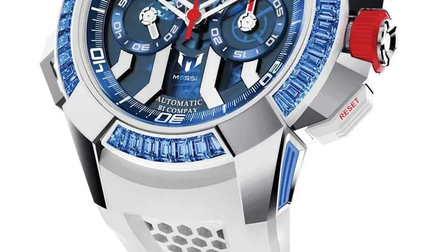 Jacob & Co: Jacob & Co. Epic X Chrono Messi "Only Watch 2019" Special Edition | Gehäuse: Titan und Weißgold | Größe: 47 mm | Kaliber: Jacob&Co JCAA05, Automatik | Schätzwert: 63.000 bis 90.000 Euro | Erlöls: 75.000 Schweizer Franken