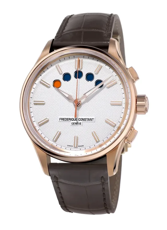 Frederique Constant: Yacht Timer Regatta Countdown mit Roségoldplattierung und weißem Zifferblatt
