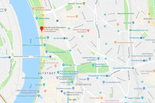 Maps Rheinterrasse Düsseldorf