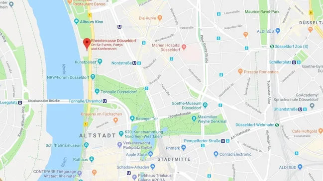 Maps Rheinterrasse Düsseldorf