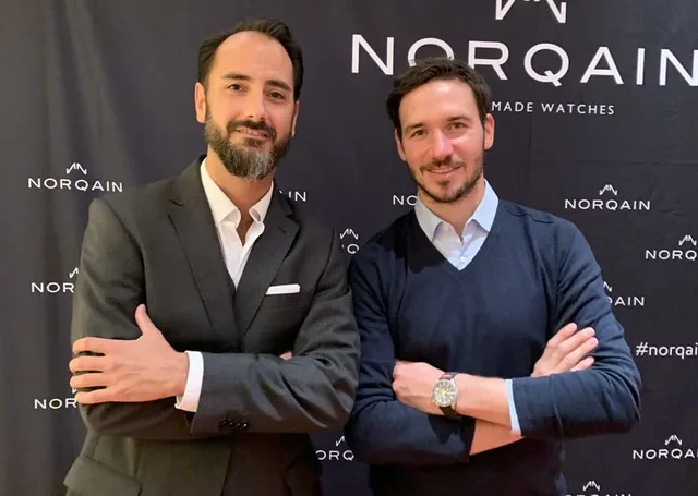 Felix Neureuther (rechts) mit Chronos-Redakteur Alexander Krupp, beide aus Garmisch-Partenkirchen