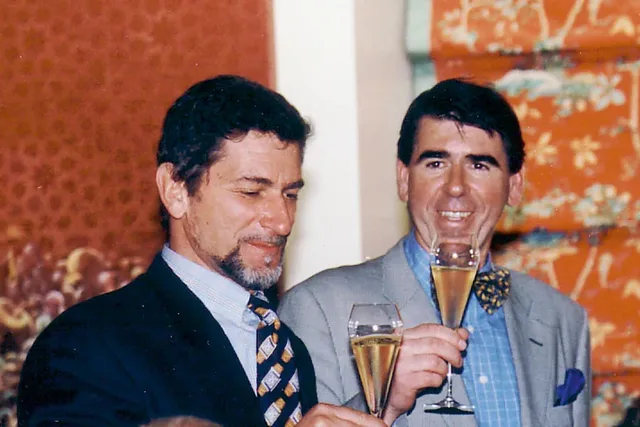 Das Uhrenrevival der 1980er-Jahre: Autor 1990 mit Günter Blümlein