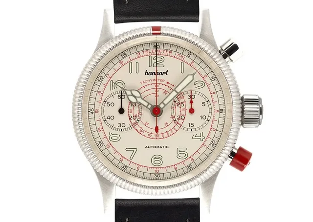 Hanhart: Pioneer TachyTele mit cremefarbenem Zifferblatt