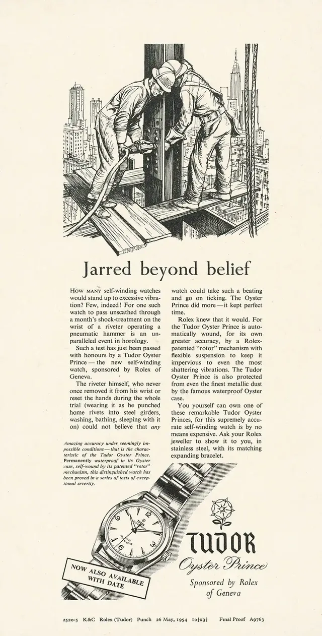 Tudor: Werbung Oyster Prince 1950