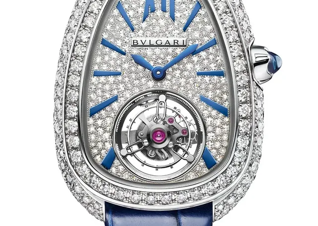 Bulgari: Serpenti Seduttori Tourbillon in Weißgold besetzt mit 299 Diamanten