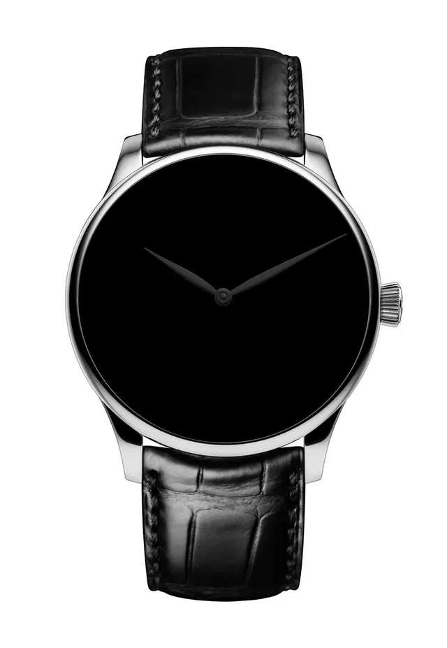 H. Moser & Cie Venturer Vantablack Black Hands XL  in Edelstahl