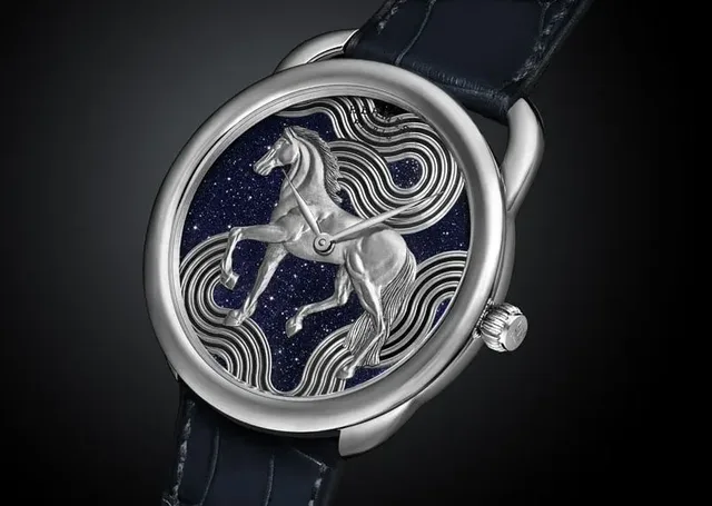 Hermès: Arceau Cheval Cosmique mit Aventurinzifferblatt