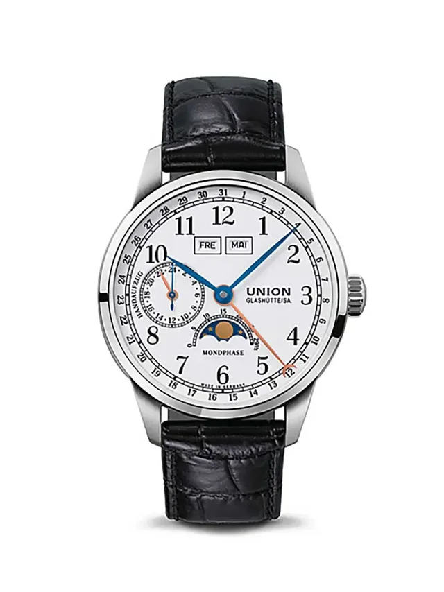 Union Glashütte 1893 Johannes Dürrstein Handaufzug Mondphase