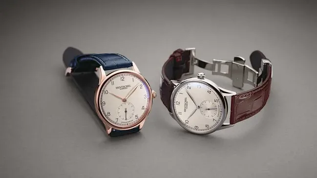 Hentschel: H1 Chronometer in blauem und braunem Band