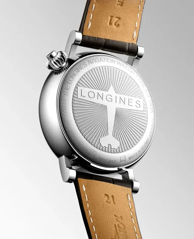 Gehäuserückseite mit Gravur: The Longines Avigation Watch A-7 1935