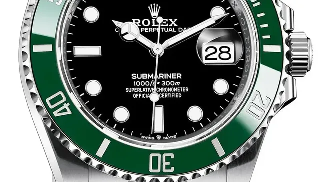 Neu 2020: Rolex Oyster Perpetual Submariner Date in Stahl mit schwarzem Zifferblatt und grüner Keramiklünette