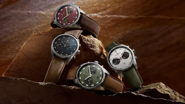 Der Favre-Leuba Sky Chief Chronograph ist in vier herbstlichen Farbvarianten erhältlich