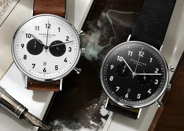 Sternglas: Chrono in weiß und schwarz