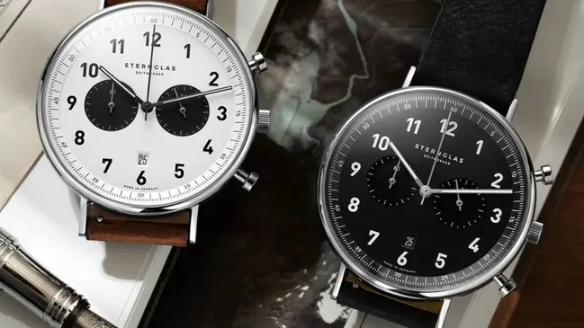 Sternglas: Chrono in weiß und schwarz