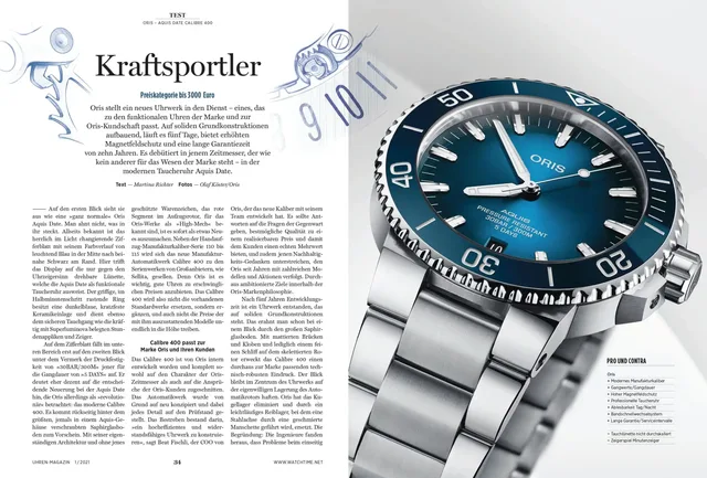 UHREN-MAGAZIN-Test Oris Aquis Date Calibre 400