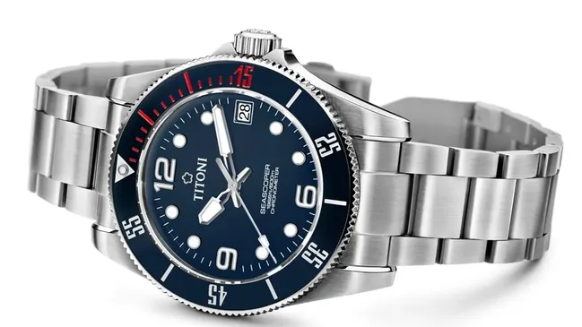 Titoni: Seascoper 600 mit blauem Zifferblatt
