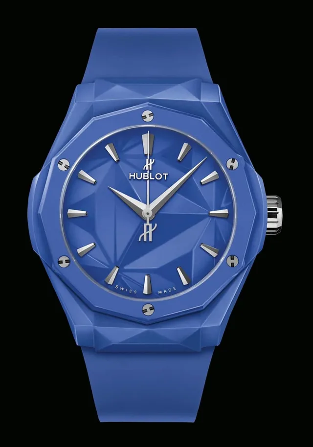 Hublot: Classic Fusion Orlinski 40mm in blauer Keramik