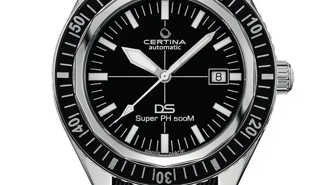 Certina: DS Super PH500M mit schwarzem Zifferblatt