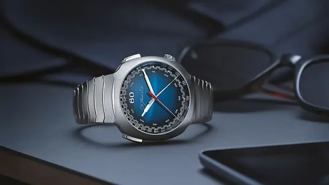 H. Moser & Cie.: Streamliner Flyback Chronograph Automatic Funky Blue