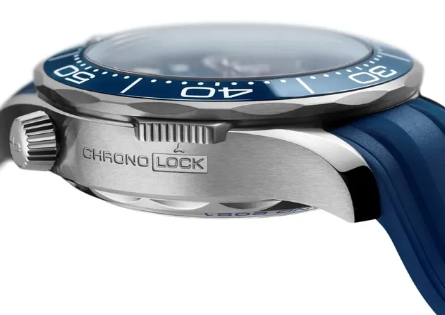 Verriegelungssystem für die Chronographenfunktion bei der Omega Seamaster Diver 300M America’s Cup Chronograph