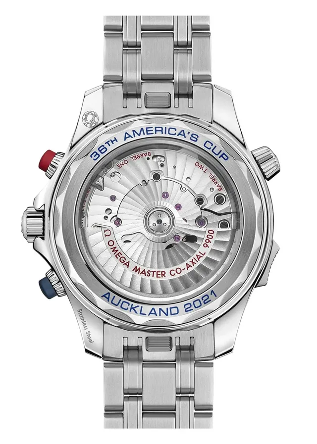 Omega Seamaster Diver 300M America’s Cup Chronograph Gehäuserückseite
