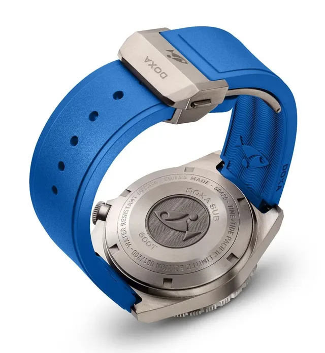 Gehäuserückseite der Doxa Sub 600T Pacific