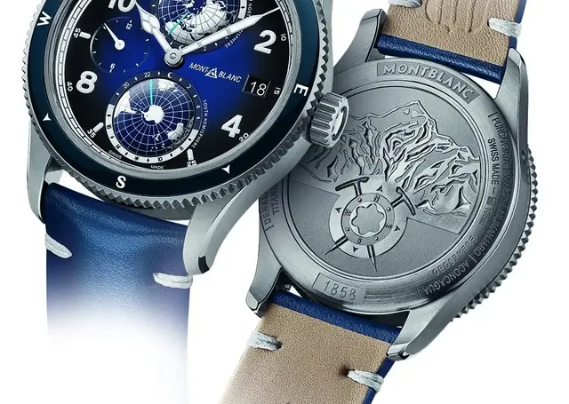 Montblanc: 1858 Geosphere Zifferblatt und Gehäuseboden