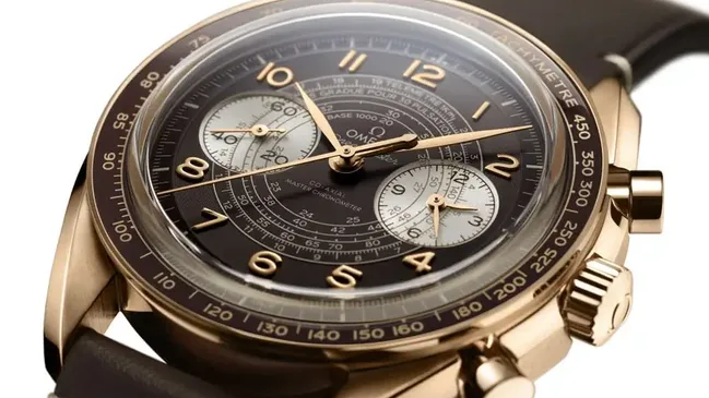 Omega: Speedmaster Chronoscope in Bronzegold