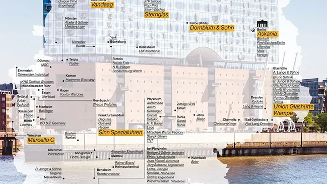 Special Deutsche Uhrenmarken Landkarte 2021