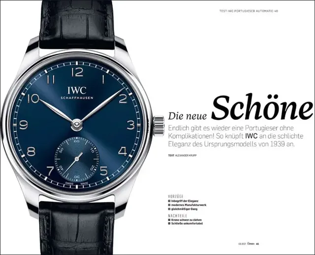 Von Chronos ausführlich getestet: die IWC Portugieser Automatic 40