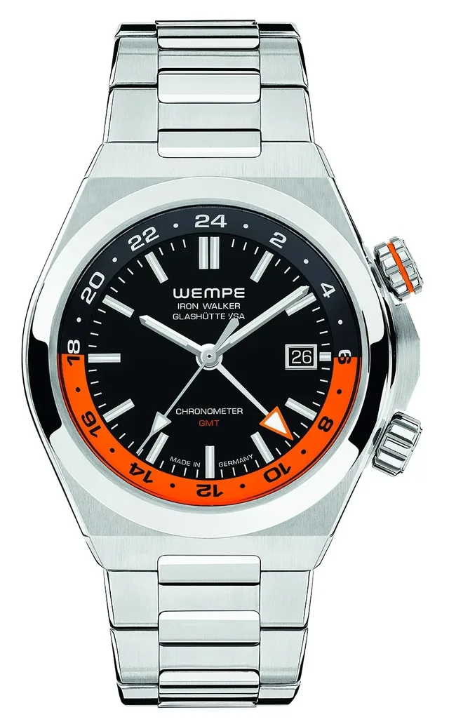 Wempe Glashütte i/SA: Iron Walker GMT mit innenliegender Lünette für die zweite Zeitzone